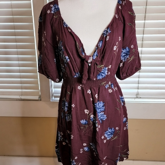 Xhilaration Women's Floral Print Mini Dress - Picture 4 of 13